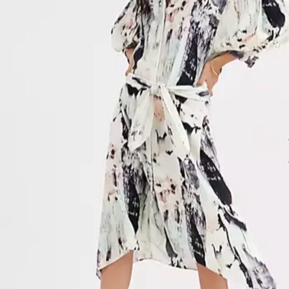 & Other Stories Watercolor knot front Dress